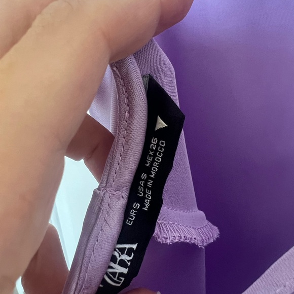 ‼️SOLD Zara lilac viral TikTok satin dress size small 3304/361 - Picture 4 of 6